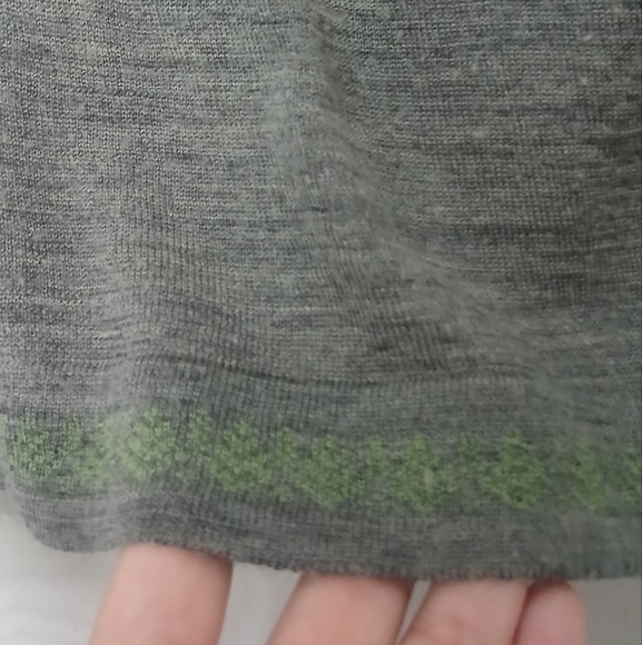 Woolrich Merino Wool Blend Fairisle Light Sweater Zip Cardigan Gray Size Medium - Picture 2 of 6